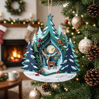Forest Paper Portal Christmas Ornament
