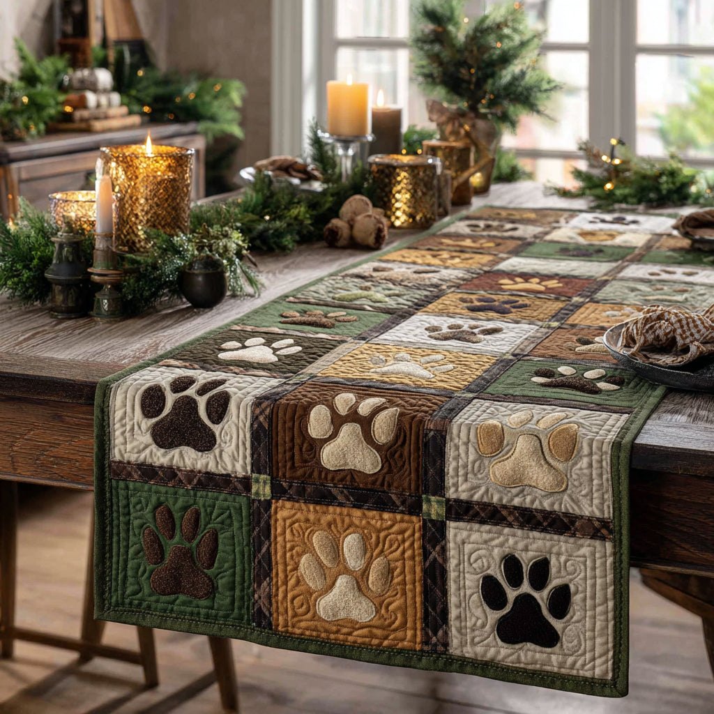Forest Paw Path Table Runner