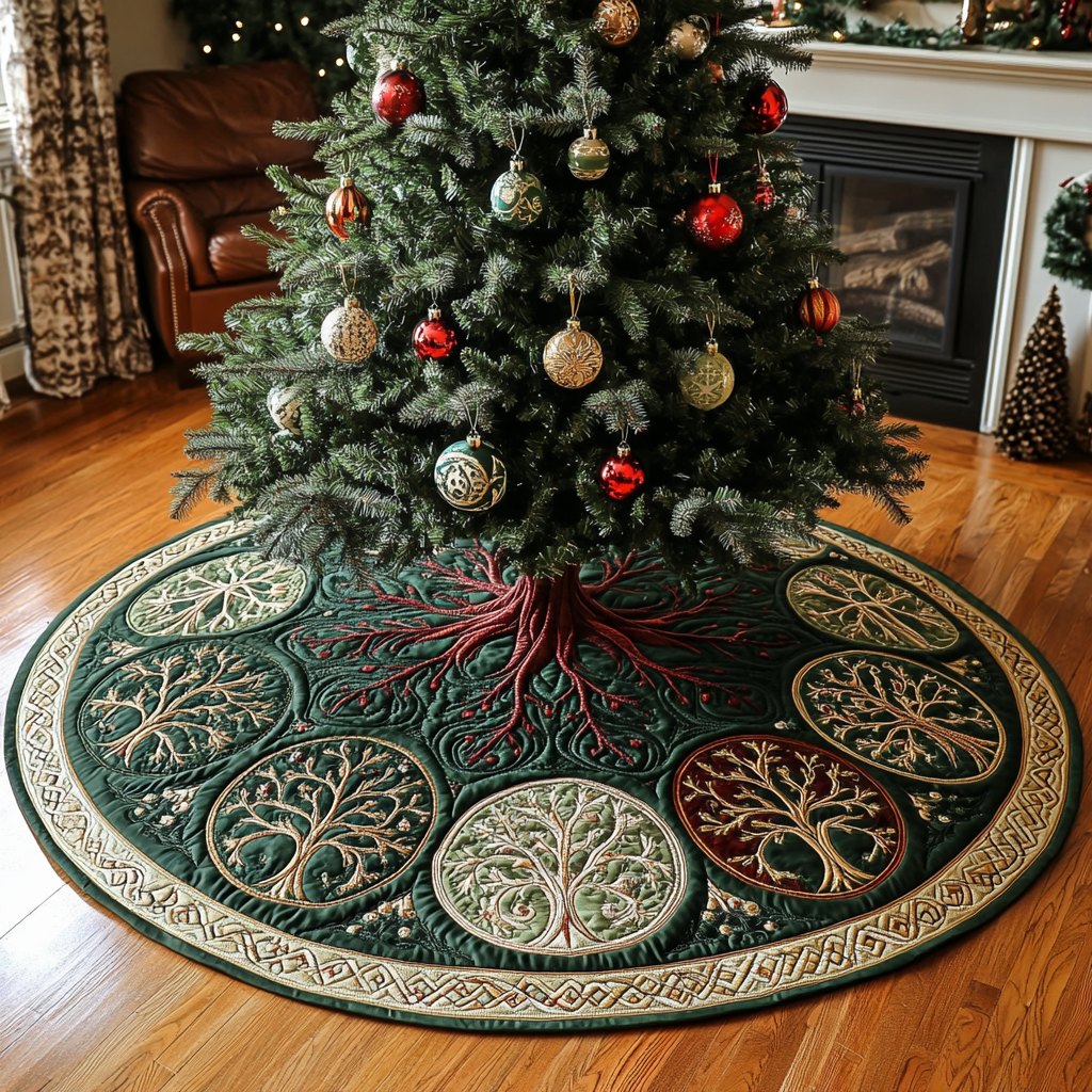 Forest Serenity Christmas Tree Skirt