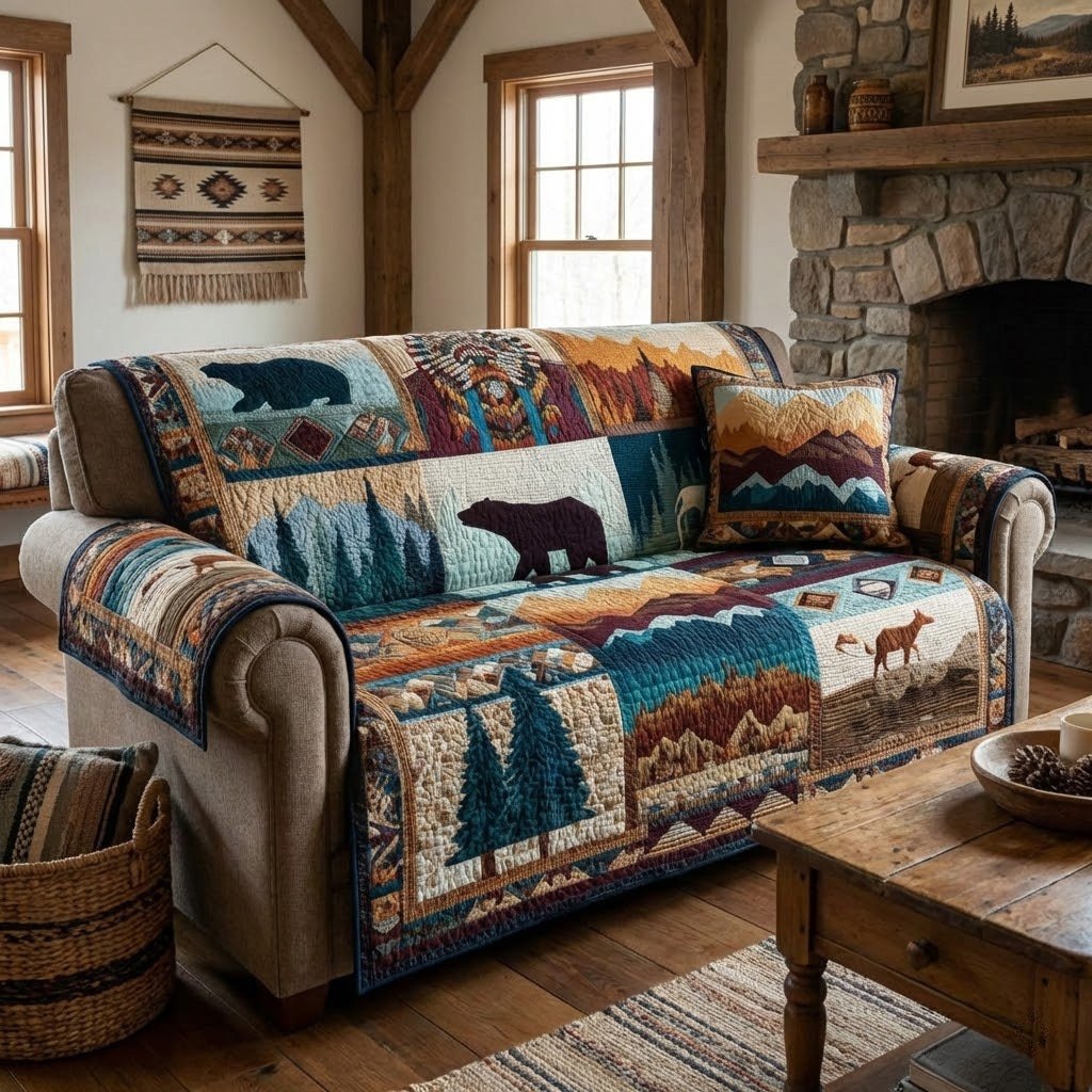 Forest Silhouettes Sofa Cover