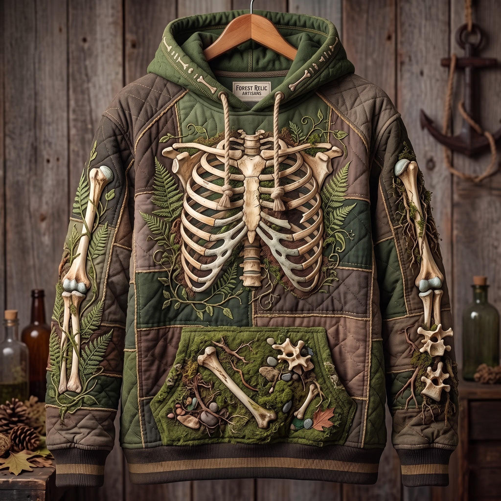 Forest Skeleton hoodie, all-over print