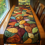Colorful Autumn Leaves Table Runner