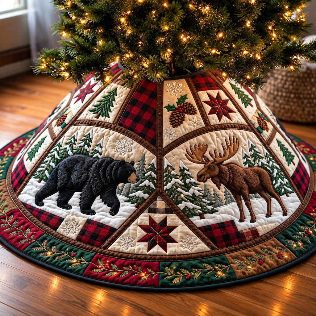 Forest Wildlife Christmas Tree Skirt