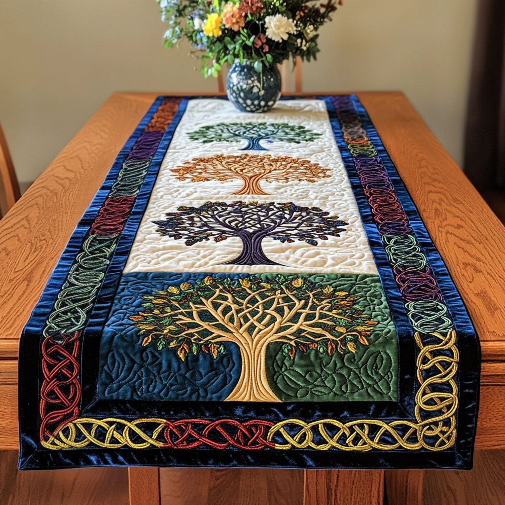 Tree of Life Panels with Celtic Border Table Runner