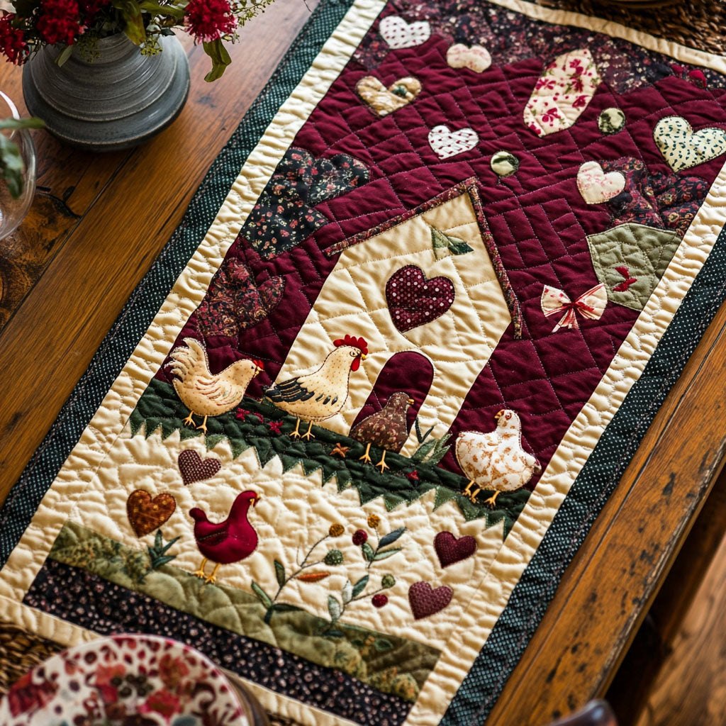 Fowl Play Patchwork Table Runner