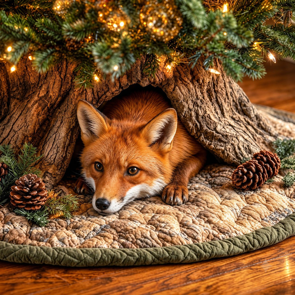 Fox Den Christmas Tree Skirt