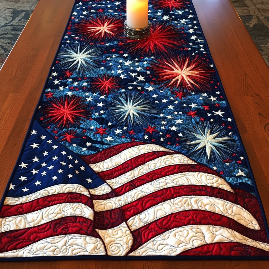 Freedom Fabric Table Runner