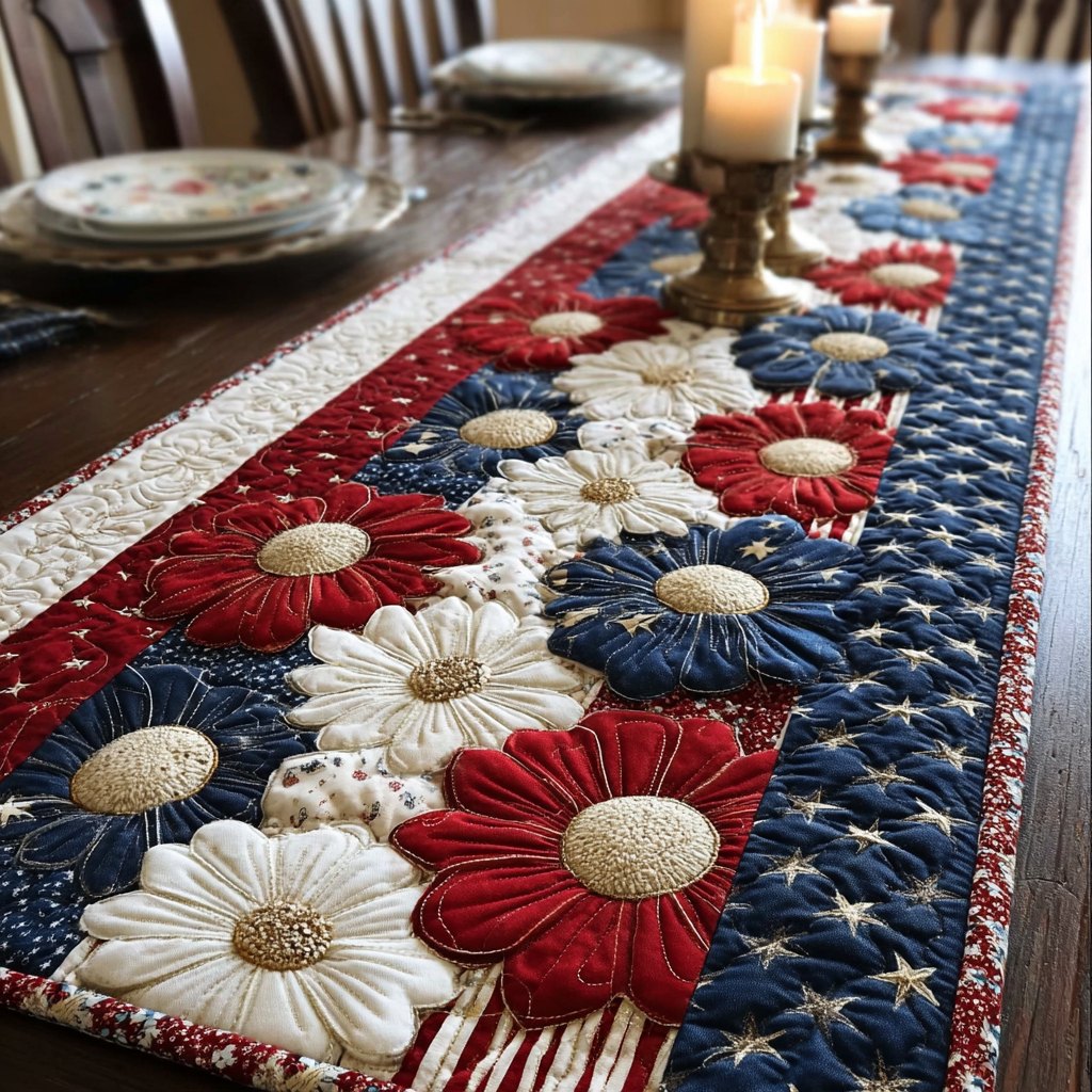 Freedom Petals Table Runner
