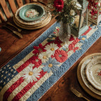 Freedom Star Blossom Table Runner