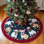 French Bulldog Christmas Charm Christmas Tree Skirt