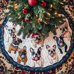 French Bulldog Christmas Joy Christmas Tree Skirt