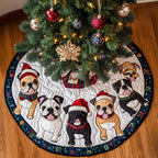 French Bulldog Holiday Joy Christmas Tree Skirt