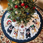 French Bulldog Noel Night Christmas Tree Skirt