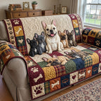 Frenchie Patchwork Sofa Cover