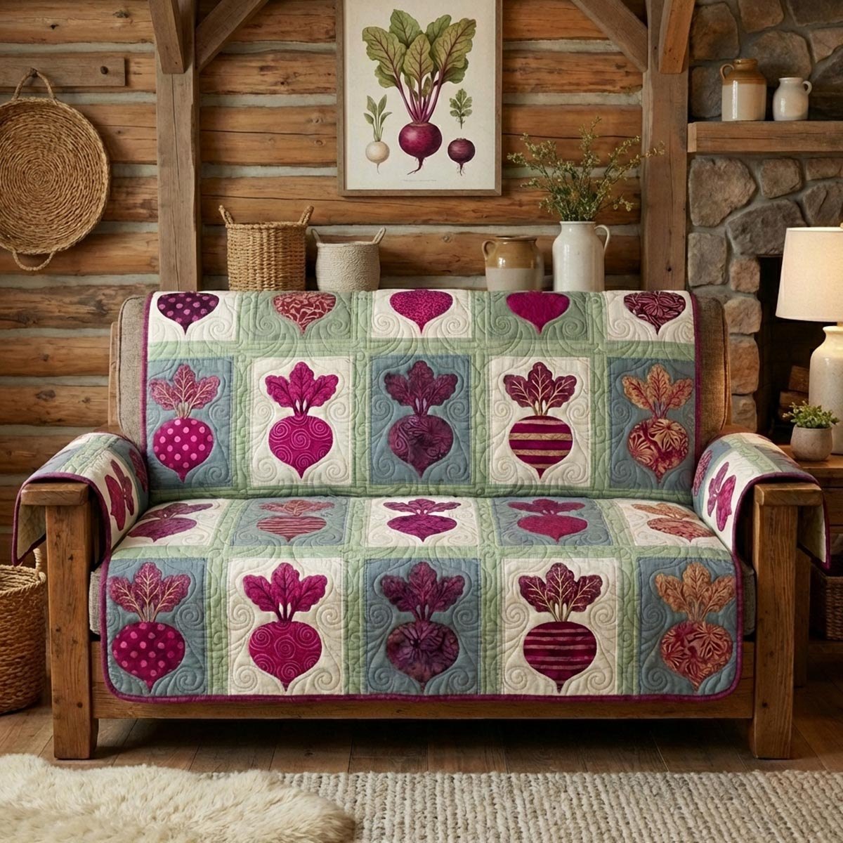 Fresh Beets Sofa Cover