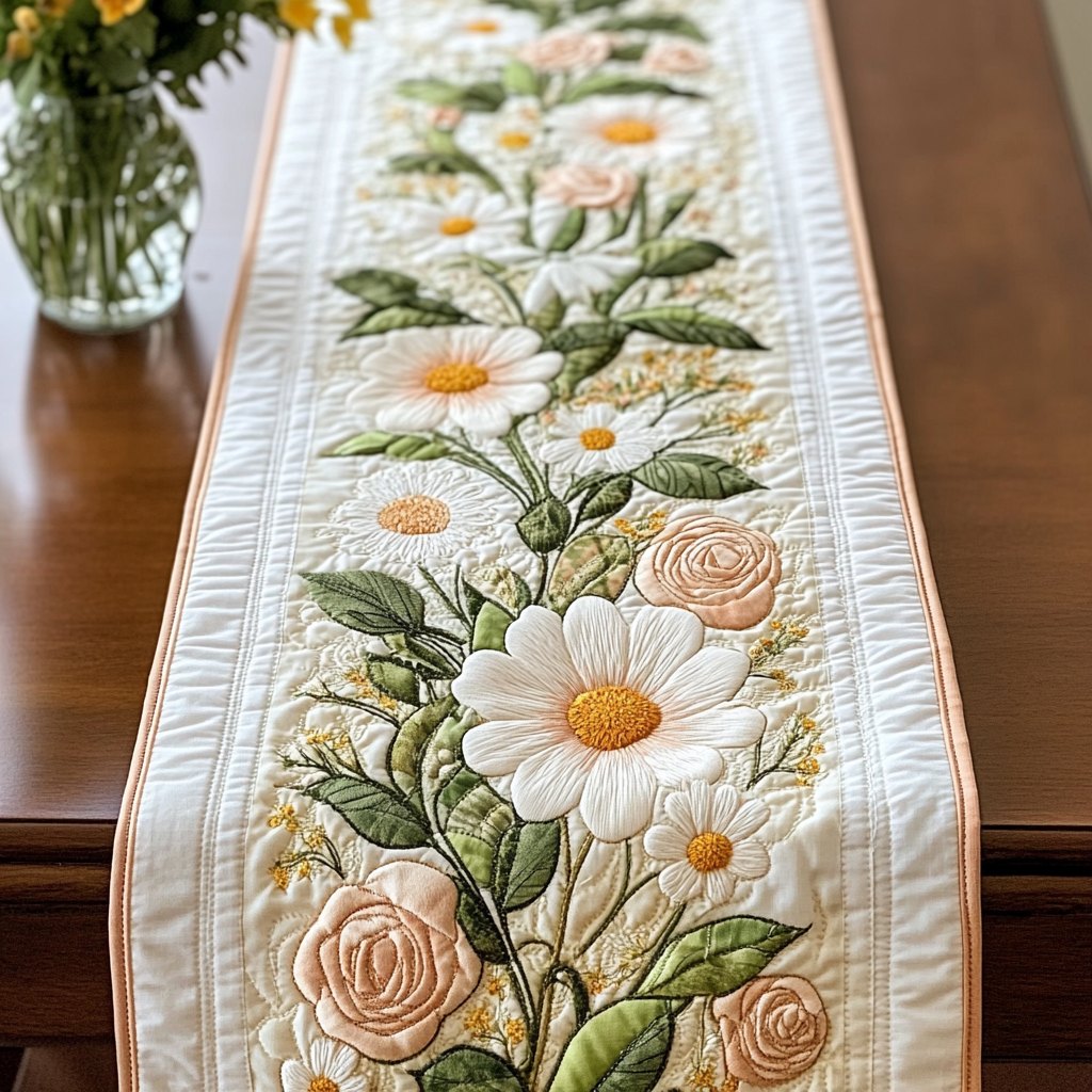 Fresh Blossoms Table Runner