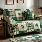 Fresh Spring Checks Sofa Cover