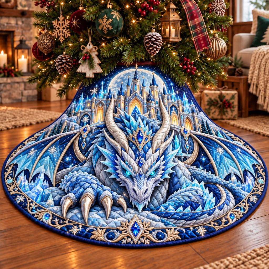 Frost Dragon Castle Christmas Tree Skirt