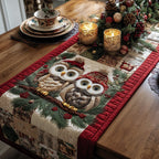 Frost Owl Whispers Table Runner