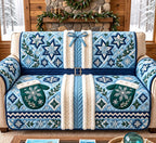 Frosted Snowflake Coat Sofa Cover
