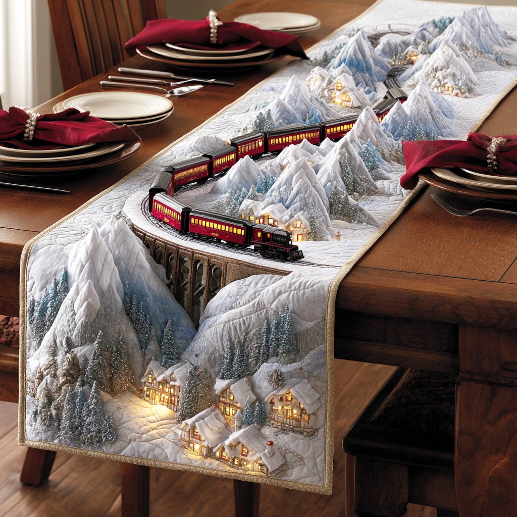 Frostlight Village Table Runner