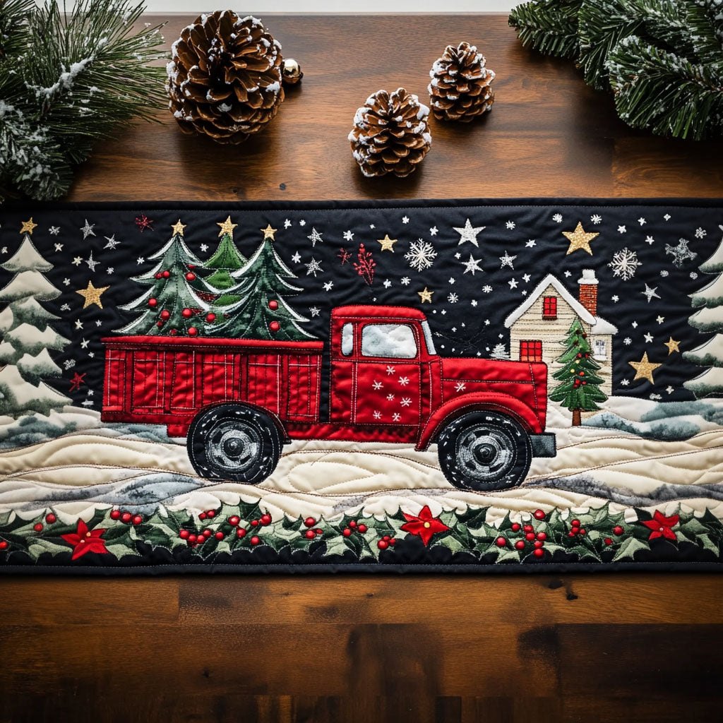 Frosty Festive Path Table Runner