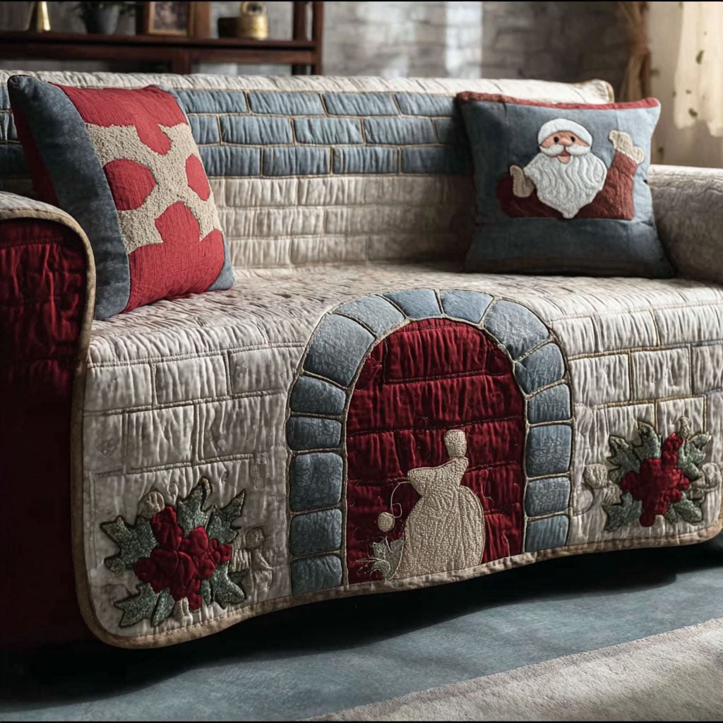 Frosty Hearth Sofa Cover