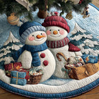 Frosty Hug Duo Christmas Tree Skirt