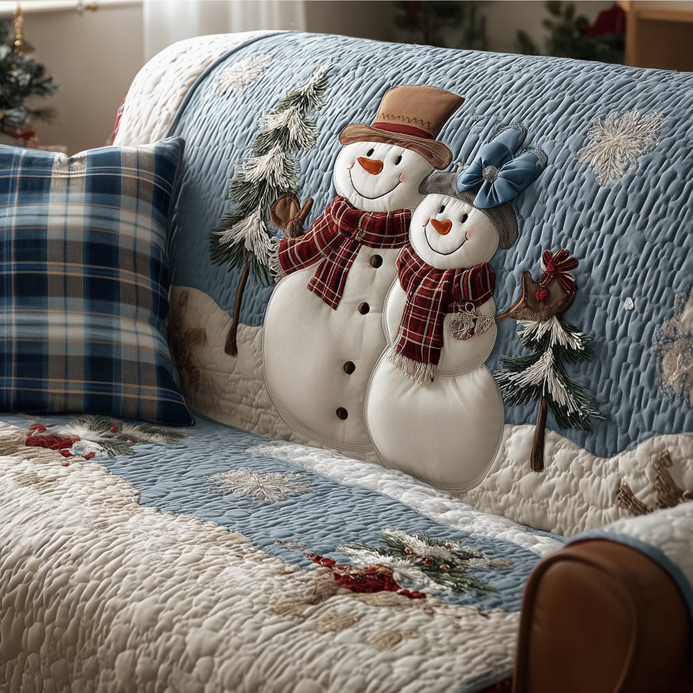 Frosty Lovebirds Sofa Cover