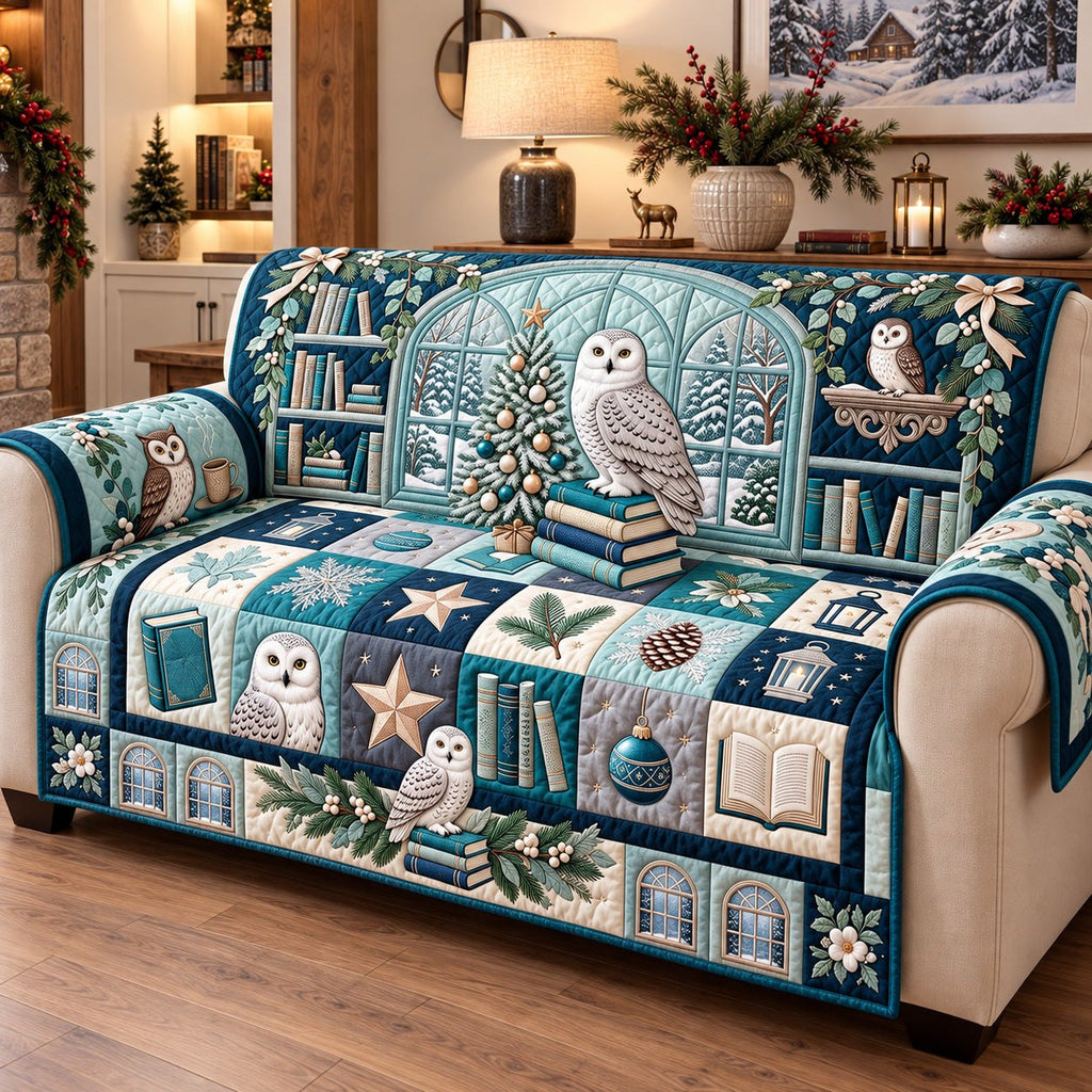 Frosty Owl Library Sofa Cover