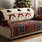 Frosty Plaid Sofa Cover