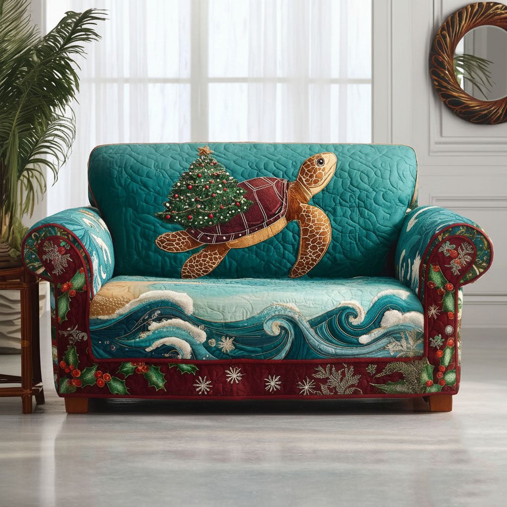 Frosty Turtle Waves Sofa Cover