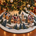 Frosty Village Christmas Tree Skirt
