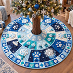 Frosty Winter Paws Christmas Tree Skirt