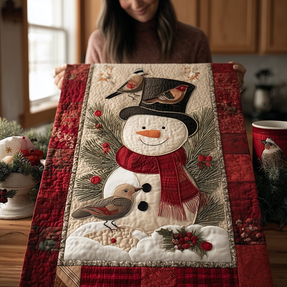 Frosty Woodland Friends Table Runner