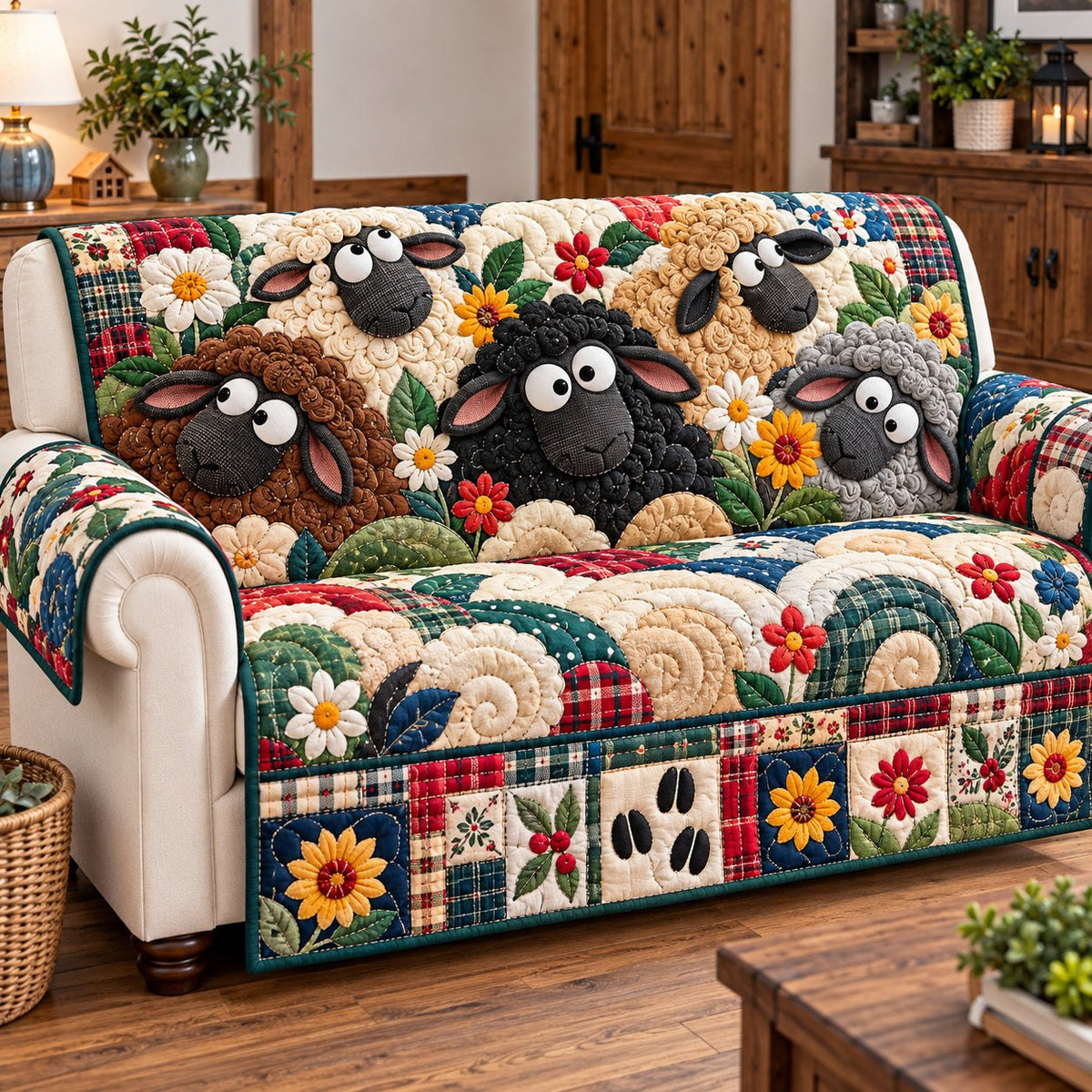 Funky Sheep Kaleidoscope Sofa Cover