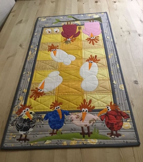 Funky Fowl Fest Table Runner