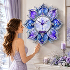 Personalized floral clock for skater wall clock — personalized with a custom name