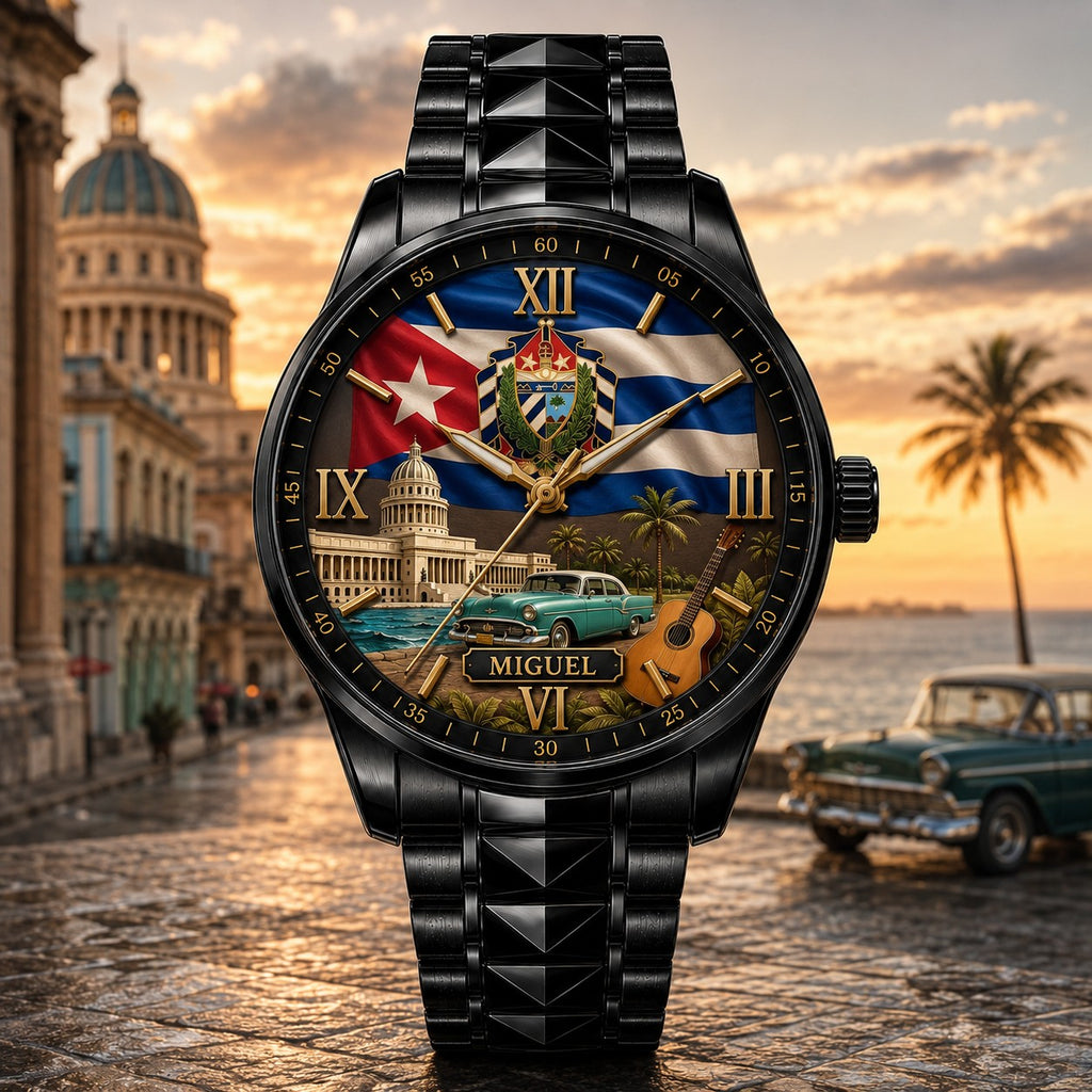 Custom Cuba Heritage Watch — personalized with a custom name