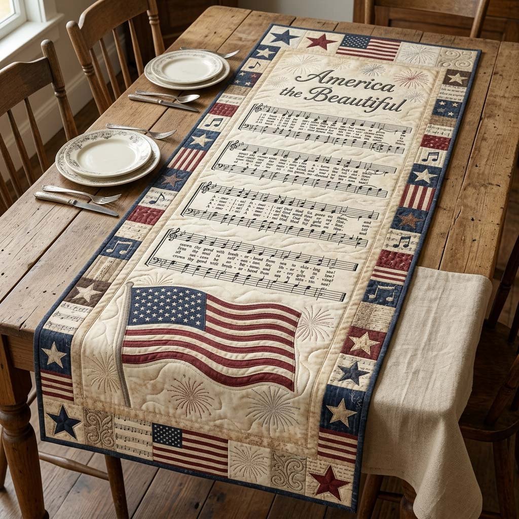 Beautiful Anthem Table Runner