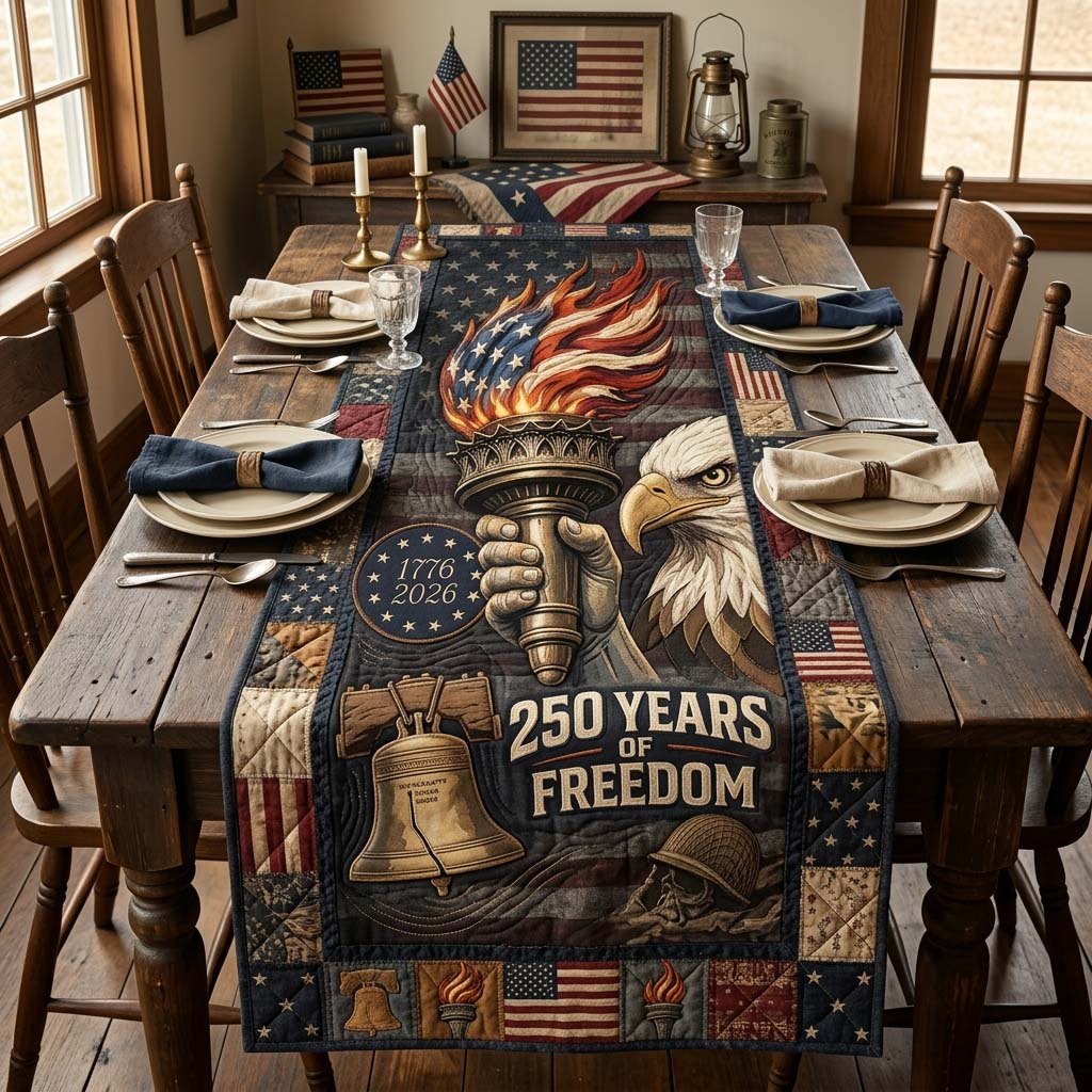 Freedom Torch Table Runner