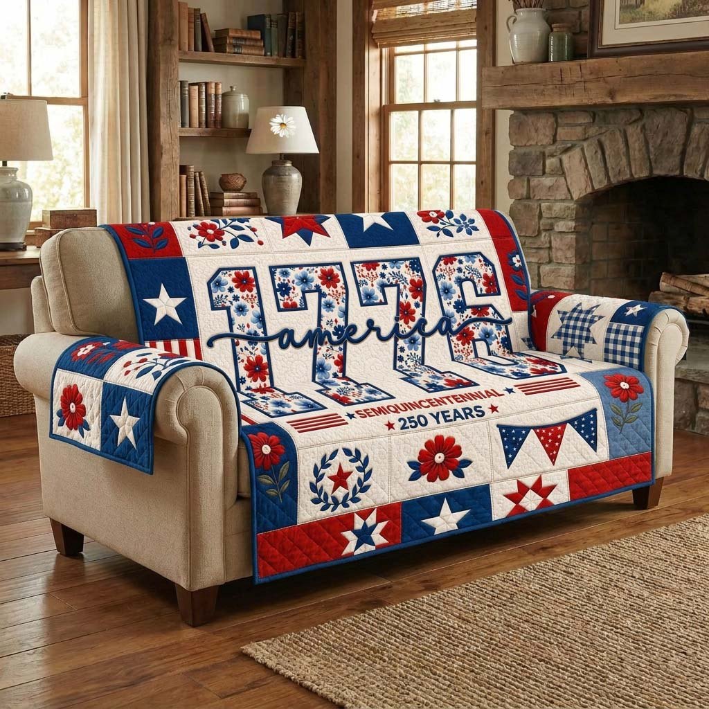 America 1776 Floral Sofa Cover