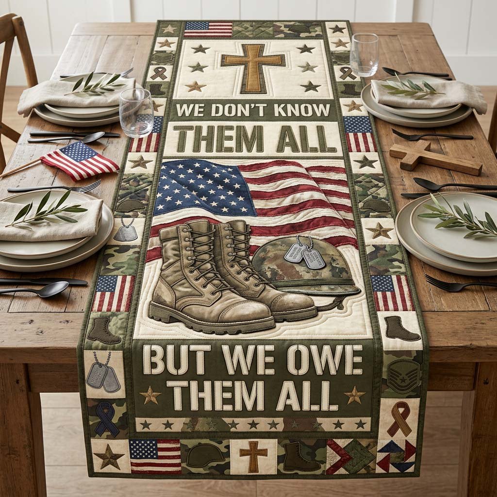 Owe Them All Table Runner