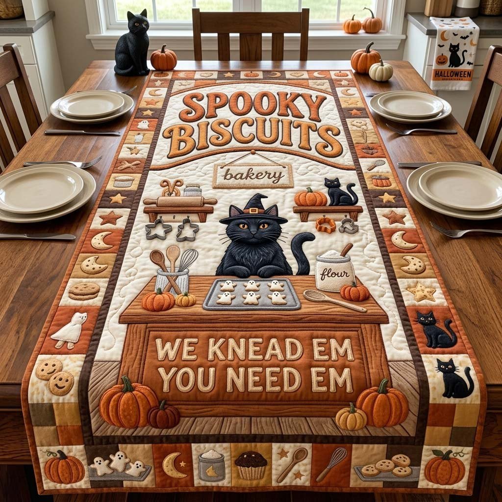 Spooky Bakery Stand Table Runner