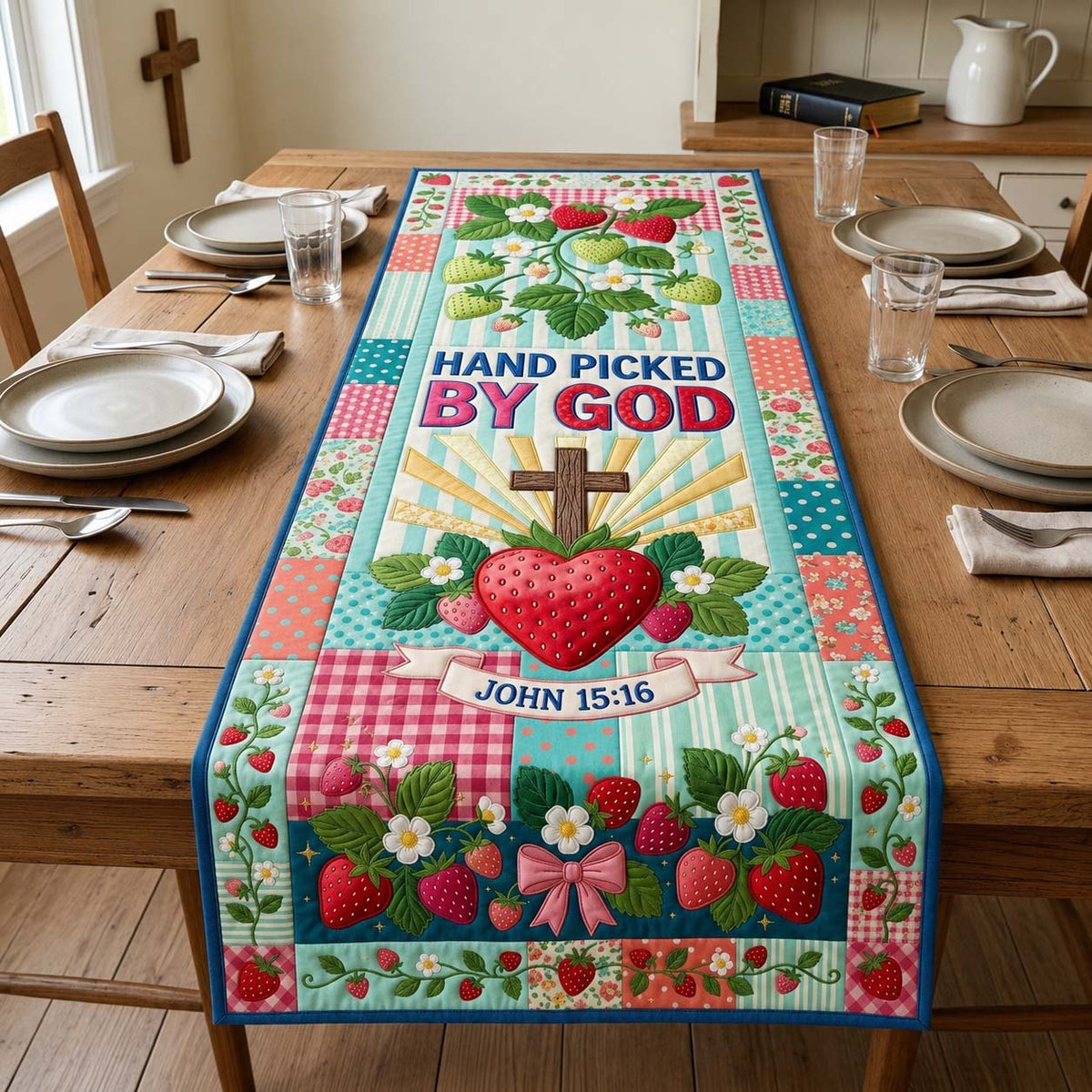 Strawberry Blessing Table Runner