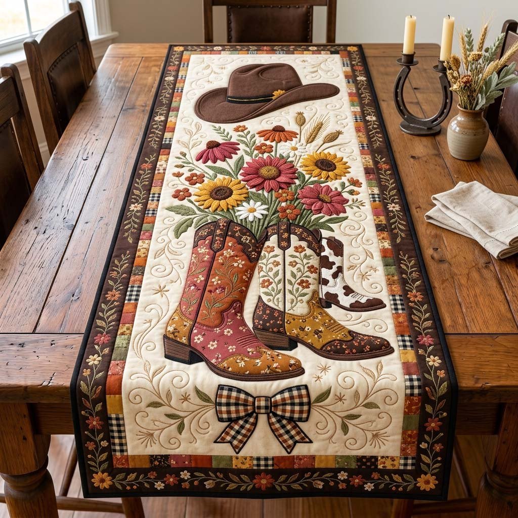 Blooming Cowgirl Spirit Table Runner