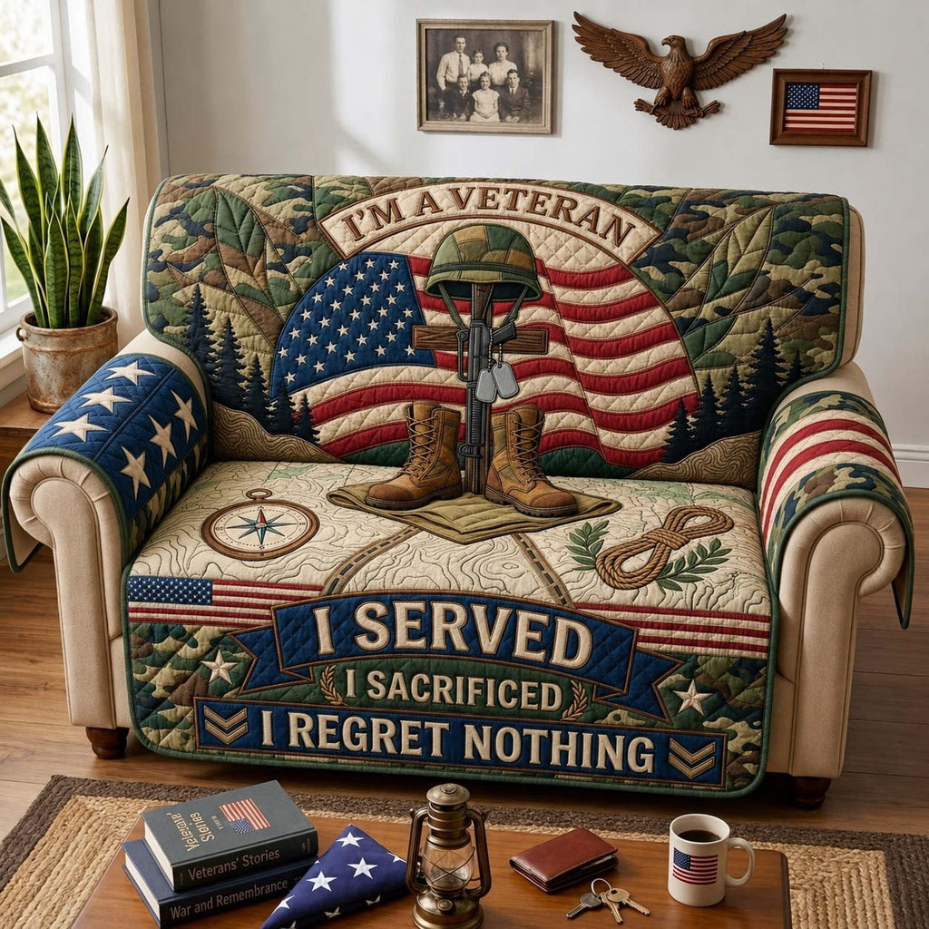 American Patriot Service Qulited Sofa Cover