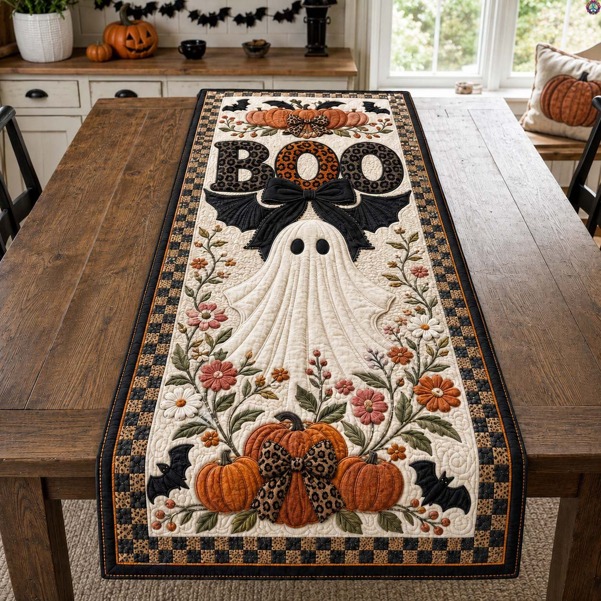 Floral Boujee Boo Table Runner
