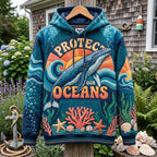 Rise with the Tide hoodie, all-over print