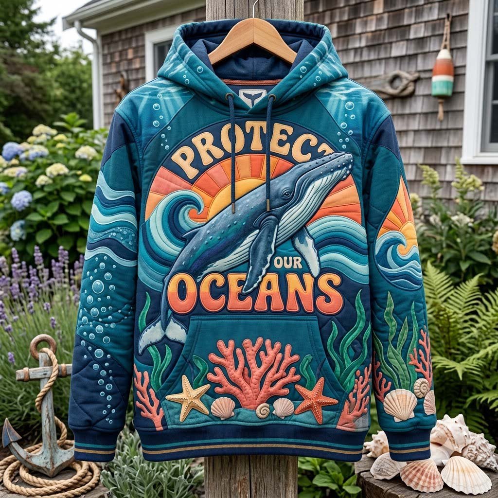 Rise with the Tide hoodie, all-over print